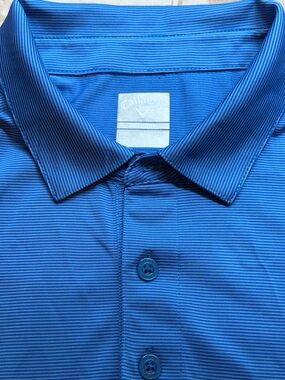 Callaway Men’s Royal Blue Striped Performance Polo